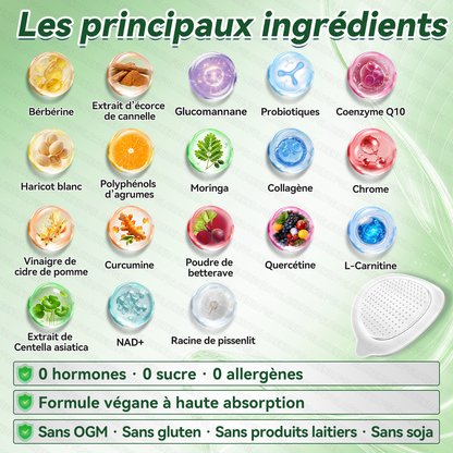 Boutique officielle 🏃🏃‍➡️𝐆𝐋𝐎𝐑𝐄𝐍𝐃𝐀® Moringa · Berbérine + NAD+ – Patch Microneedle Nano Avancé 10-en-1 (1×/jour, résultats visibles en 7 jours) | Obésité, relâchement cutané, apnée du sommeil, articulations, etc.-LYJ